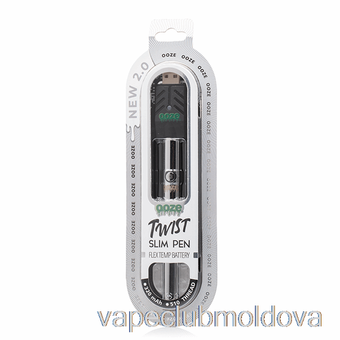 Vape Mod Ooze Slim Twist Pen 2.0 Flex Temp Baterie Cosmic Chrome